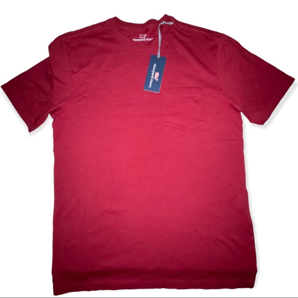 VINEYARD VINES Mens College T-Shirt Chest Pocket Crewneck Short Sleeve Tee - Picture 4 of 6